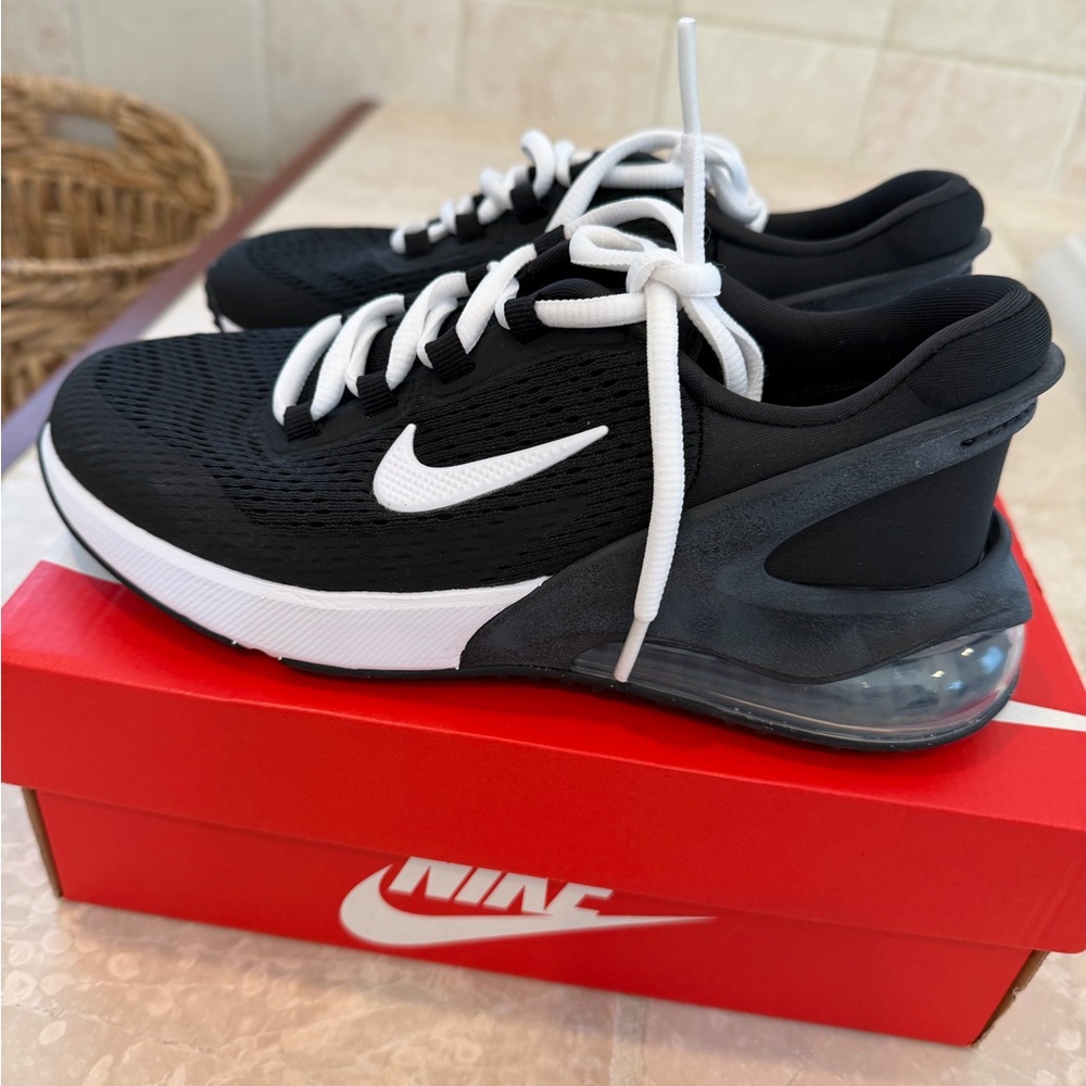 Nike Kids Black and White Air Max-Style Sneakers